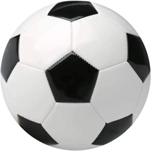 3/4/5 사이즈 프로 축구공 – 두꺼운 PU 내마모성 축구공 (훈련 및 경기용), 클래식 블랙 화이트 디자인 선물용 인기 상품