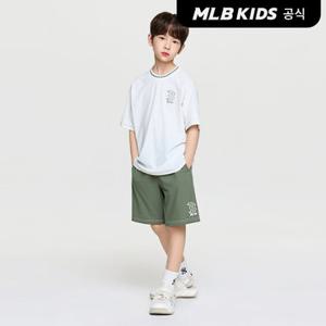 [MLB키즈 공식]26SS 스트릿 베이직 우븐 빅로고 티셔츠세트 BOS (Khaki) 7AS1B0463-43KAS