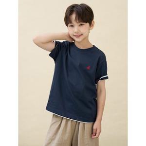 [5% OFF][빈폴키즈] [Essential] 수피마 베이직 반소매 티셔츠  네이비 (BI6742UE1R)