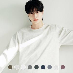[백화점][지오다노] 남성 가을 라운드넥 기본핏 솔리드 무지 면 긴팔 티셔츠 026501