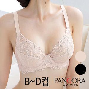 [판도라by비비안]B/C/D컵 시스루 올레이스 홑겹 와이어브라1종(PBR7165)75B-90D
