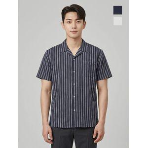 뱅뱅 공용 오픈카라 루즈핏 반팔셔츠 (NSH323)