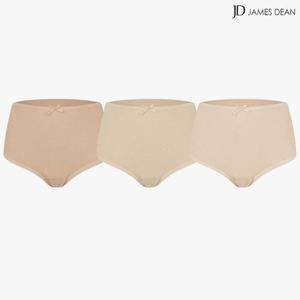 [제임스딘]제임스딘 여성팬티 스킨색 베이지 삼각 맥시 무지 면팬티세트