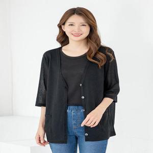 [모슬린]엄마옷 가디건 7부 니트 롱 604FGH269 마담/중년여성/빅사이즈/50대/60대