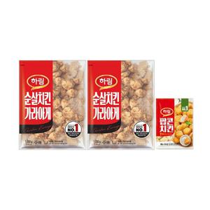 하림 순살치킨가라아게 1kg 2봉+(증정)팝콘치킨 180g