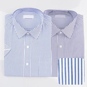 [중년의품격] [기본핏] 여름 중년 남성 면 쿨 스트라이프 반팔 와이셔츠
