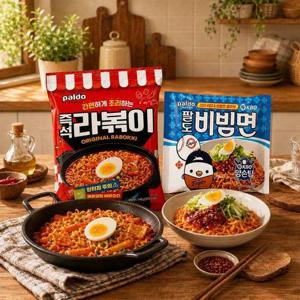 갤러리아_팔도 KBO 팔도 비빔면 양손팀 10개입 + 즉석 라볶이 8개입