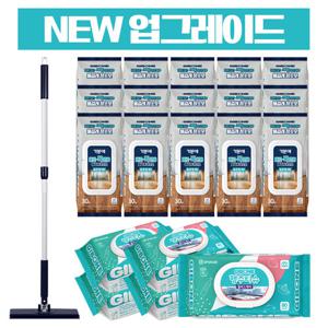 기본에 NEW 업그레이드 바로톡 밀대걸레1개+물걸레청소포15팩+행주티슈5팩