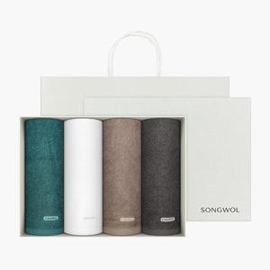 송월타올 코마 40수 포인트 200g 4매 선물세트(쇼핑백)