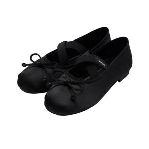 마리떼 크로스 밴딩 리본 플랫슈즈 W MFG46CFW102 BLK CRM LBL