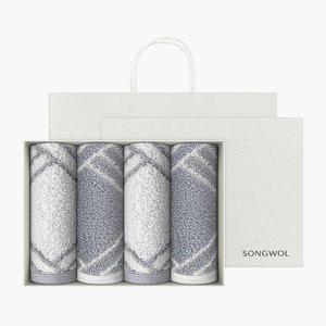 갤러리아_송월타올 모아블랑200g 세면타올 호텔수건 4매세트+쇼핑백