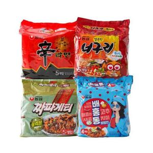 신라면5입+너구리5입+짜파게티5입+배홍동4입 (총19봉) 봉지라면