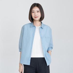 엄마옷 마담4060 바스락포켓블라우스 -QBL2606053-