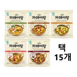 청정원 카레여왕 분말 108g(4인분) 5종 택15개 코코넛 바나나 허니 버터 구