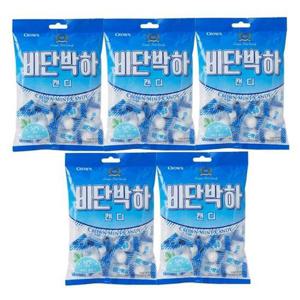 크라운제과 비단박하맛 캔디 140g x 5개