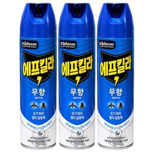 에프킬라 무향 에어로졸 600mlX3개 모기약 파리 나방 살충제