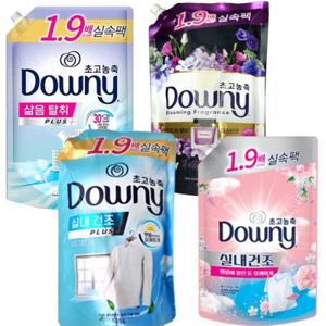 다우니 초고농축 섬유유연제 1.35L 리필X1개 택1 실내건조 삶음탈취 생화향기 (드럼/일반겸용)