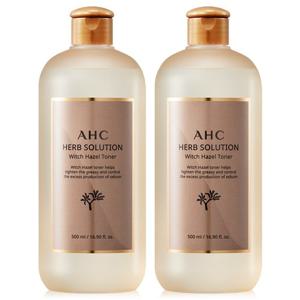 AHC 허브솔루션 위치하젤 토너 500ml 2개  / 갓성비토너 모공피지케어 수분토너 피부진정