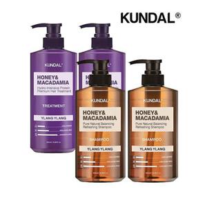 [쿤달]쿤달 네이처 샴푸 일랑일랑 500ml x2개+트리트먼트 일랑일랑 500ml x2개