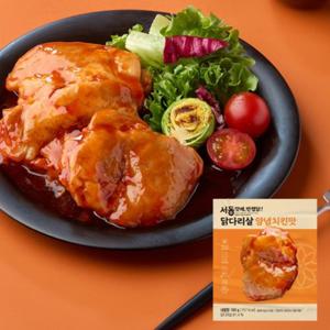 [똑똑한식단] 더 맛있는 양념치킨맛 닭다리살 5팩(팩당100g내외)