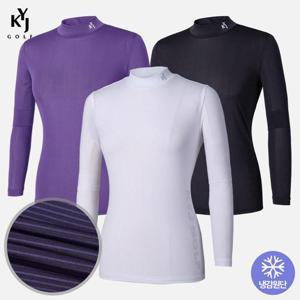 [김영주골프] 여성 아이스폴라 냉감 반폴라 데일리 스포츠웨어 긴팔 티셔츠(M7ST61)
