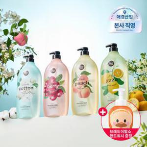 [APP전용][짐승용량]샤워메이트 대용량 바디워시 1.2kg*3개 (+ 수량한정 브레드이발소 핸드워시 500ml 증정)