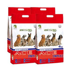도그랑 에이스 ACE 절약형 4kg x 4포 16kg 고급성견용 강아지 사료
