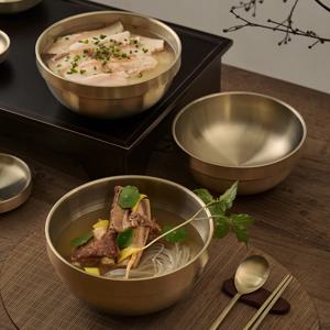 정찬 티타늄 스텐304 국그릇 대접 냉면기 비빔밥그릇 3size
