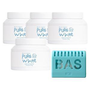 [8/6라이브단독] 특대형 고체 탈취제 퓨어화이트 300g*4개입+냉장고 탈취제 블루 본품