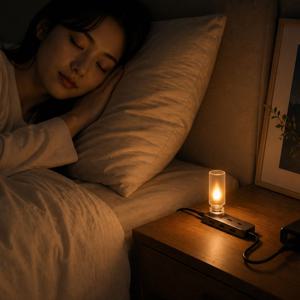 헤븐리헤븐 흔들리는 촛불 조명 LED 캠핑 인테리어 수면등 수유등 양초 USB 초 무드등