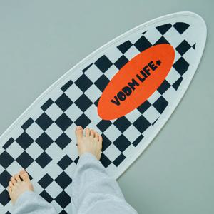 체커보드 블랙 서프 러그 40x150