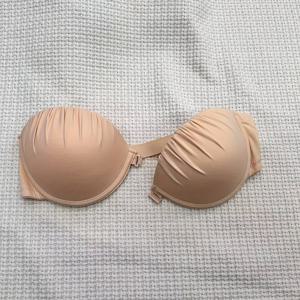 TEMU 섹시한 스트랩리스 란제리, 심플 프론트 클로저 여성용 브라 싱글피스 미끄럼 방지 노사징 브라렛
