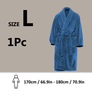 TEMU 남녀공용 초극暖 코랄 플리스 목욕 가운, 욕실용 성인 가운, 목욕 타월, 침실용 숄 칼라 가운