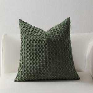 TEMU 1개 스타일 쿠션 커버, 18X18인치, 부드러운 코듀로이 체크 무늬 장식 쿠션 커버, 다양한 색상으로 제공, 침실, 거실, 소파, 크리스마스, 할로윈 및 추수감사절 장식에 적합