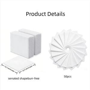 50개 패치워크 5인치 (약 12.7cm) 퀼팅 사각형, 흰색 폴리에스터 원단 블록, 재단된 퀼팅 원단 세트, 재봉 자수 공예 홀치기 염색 퀼팅용