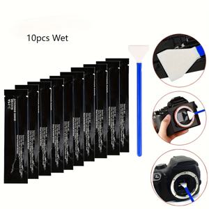 TEMU 10개 카메라 센서 클리닝 키트 - DSLR, 미러리스, 스마트폰용 비마모화 CMOS/렌즈 클리닝 스틱, 휴대용 스크래치 방지 극세사 팁 도구