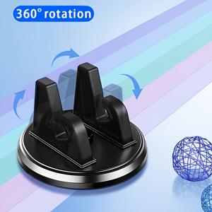 TEMU 범용 360° 회전 자동차 대시보드 거치대 1개 — ABS 소재, 미끄럼 방지 및 조절 가능. 휴대폰을 안전하게 고정, 사계절용 선물로 적합. GPS 내비게이션에 편리, 11개 공휴일 사용 가능 제품. 모든 유형의 자동차 전자 기기와 호환, 실용적인 차량용 내비게이션 보조기구. 4명이 함께 사용할 수 있는 제품