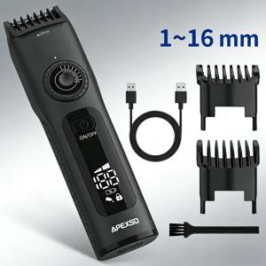 TEMU 전문가용 이발기 세트 — LED 디스플레이, 저소음 (유선/무선 겸용) — 남성 및 바버용 — 충전식 이발, 스타일링 및 수염 다듬기 키트