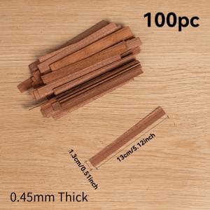 TEMU 100개 마호가니 나무 비닐 스트립 - 0.45mm 얇은 원목 슬라이스, 13 X 1.3cm - 부드러운 표면의 천연 마호가니 나무, 유연하고 절단이 용이하며 레이저 조각, 공예 및 목공에 적합