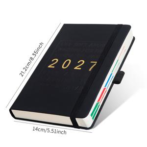 TEMU 1개, 2027년 스케줄 북, A5 노트북, 하루 1페이지, 각 페이지 시간 및 날짜 표시, 총 160-320페이지, 일상적인 업무 기록용, 나중에 정보를 확인하기 편리함, 시간을 확인할 수 있습니다.