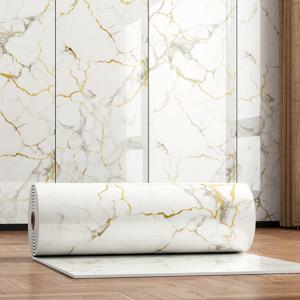 TEMU 1롤 두꺼운 모조석 PVC 리모델링 재료, 바닥 리뉴얼 도구, 두께 3.25mm, 40 x 305cm, 폼 구조로 발감과 내구성 향상, 투명하고 섬세한 대리석 질감, 강력한 장식 효과