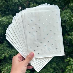 TEMU 10개 화이트 & 골드 도트 종이 선물백, 13 X 18cm 우아한 크래프트 파보어백, 웨딩, 브라이덜 샤워, 약혼 파티, 럭셔리 선물 포장, 스타일리시 파티 용품, 특별한 날과 축하 행사를 위한 장식용 종이 백