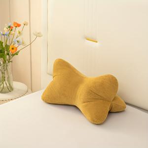 TEMU 1개 신상 3D 삼각형 베개 쿠션, 통기성 좋은 부드럽고 편안한 쉐닐 원단, 다용도, 다양한 장면 사용, 가벼움, 편안하고 편리함, 손세탁, 사무실 의자 허리 베개, 침대 옆 던지기 베개, 발 받침대에 적합