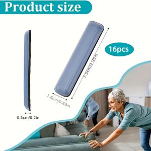 직사각형 16x75mm 자체 접착식 가구 발 받침대, 카펫 및 나무 바닥용, 자체 접착식 직사각형 바닥 보호 매트, 미끄럼 방지 내마모성 가구 보호 발판