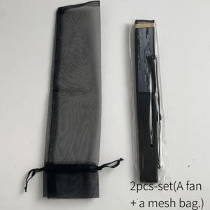 TEMU 2개입 (고품질 네트 가방, 튼튼한 대나무 휴대용 접이식 선풍기) 랜덤 스타일 신상 레트로 스타일. 이 수제 대나무 실크 선풍기는 결혼식 손님 답례품, 생일 파티 용품, 축제 선물로 적합합니다.