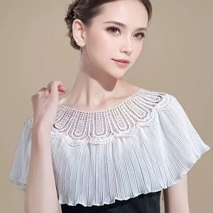 TEMU 여성용 크로셰 오픈워크 메쉬 플리츠 망토 숄 1개, 레이스 원숄더 러플 시폰 민소매 시스루 숏 망토, 가볍고 통기성 좋은 숄더 커버업, 신부 들러리 가운 이브닝 드레스 데일리 캐주얼 아우터웨어