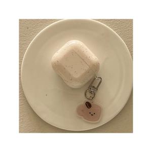 TEMU Apple Airpods Pro 2 케이스/Airpods Pro 케이스/Airpods 4 케이스/Airpods 3 케이스 호환, 대리석 흰색 스톤 텍스처 잉크 스플래시 이어폰 케이스 및 커피콩 펜던트, 트렌디한 이어폰 케이스/Apple 이어폰 케이스