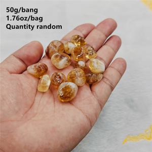 TEMU 1.76oz/봉지 랜덤 수량 천연 황수정 쿼츠 크리스탈석 연마된 날것의 레몬 노란색 원석 가정용 실내 장식 DIY 수족관 어항 장식용