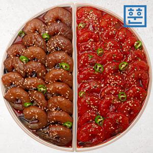 TEMU [훈훈수산] 특제소스로 만든 깐새우장 300g+300g / 캔시머용기 포장 / 2가지맛 선택가능