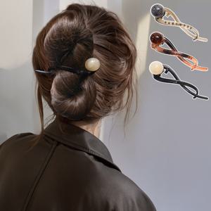 TEMU 1+1 웨이브 집게핀 세트, 올림머리 반묶음 헤어핀, 머리핀, 여성 악세사리 헤어 클립, 머리삔, 집게삔, 머리집게